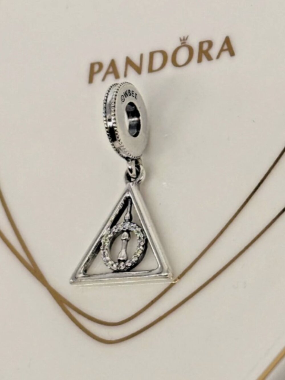 New Pandora S925 ALE Harry Potter Deathly Hallows Dangle Charm - Picture 3 of 6